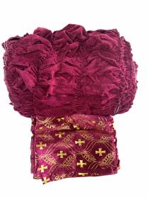 Комплект для обивки гроба (бархат,атлас) (термокрест))(черные,синие,бардо)К308в